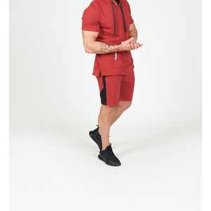Customize Short Sleeves Hoodie <b>Men's</b> Casual Wear Sweatshirt Pullover Hoodies Custom Logo Designed - Product Image 2