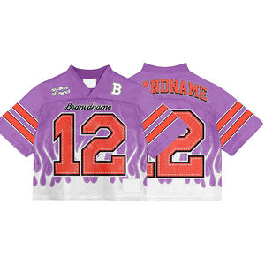 Camisetas Deportivas Personalizadas con Estampado Urbano, Cuello en V, para Hombre, de Secado Rápido, Holgadas, Estilo Jersey de Fútbol Americano, Baloncesto y Fútbol Soccer - Product Image 4