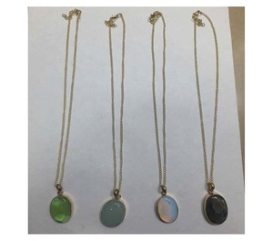 Collar con colgante de cuentas de piedra de cristal para mujer con precios a granel de diamantes y perlas para regalar y exportar en el 2017 - Product Image 1