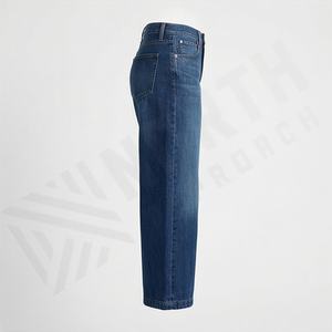 Jeans baggy tendance pour femmes, coupe large, ample, confortable, décontracté, en denim, avec décoration boutonnée, style à la mode - Product Image 3