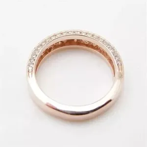 Anillo de Bodas Clásico para Mujer, Plata 925 con Moissanita Redonda, Chapado en Oro Rosa, Joyería Impresionante para Novias - Product Image 5