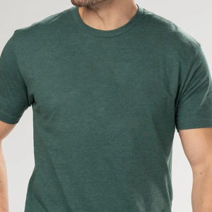 Camiseta de hombre con ribete de contraste bordado personalizado 65% algodón 35% poliéster cuello redondo Camiseta promocional del proveedor de Bangladesh - Product Image 5