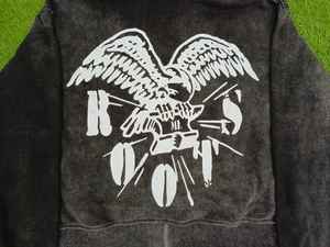 Streetwear Custom Cut & Sew Applique Broderie Patch Hoodie Vintage Acid Wash Distressed Crop Zip up Hoodies Pour Hommes - Product Image 5