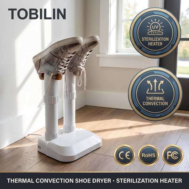 Electric Thermal Convection Shoe Dryer Sterilization Heater Electronic Control for Fast Drying Deodorizer Home Family Travel