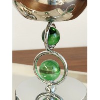 Brûleur d'encens arabe 2K25 pour la décoration intérieure, en acier inoxydable, style classique, écologique, 100% naturel, avec dessus en perle verte