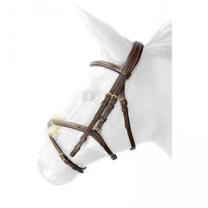 Brida de caballo de cuero genuino Havana negra completa de alta calidad con riendas duraderas producto de caballo fabricado - Product Image 1