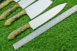 Ensemble de 4 couteaux de cuisine écologiques en acier au carbone forgé à la main personnalisé - Product Image 5