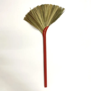 Balai à gazon fait à la main au Vietnam manche en plastique durable poils d'herbe naturelle douce intérieur extérieur maison cour jardin nettoyage - Product Image 6