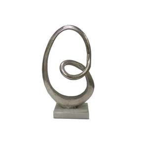 Nouvelle Arrivée Sculpture de Bateau en Aluminium Finition Argent Bateau à Voile Moderne Cadeau de Mariage Art Déco Fait Main Accessoires de Bureau - Product Image 6