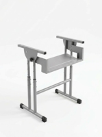 Bureau d'étude moderne et durable pour étudiants, plateau en bois, pieds en métal, hauteur réglable, table d'étude pour l'école, mobilier scolaire ARSU