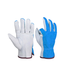 Gants de travail en cuir de qualité supérieure, texture lisse, antidérapants, résistants à l'abrasion, manchette droite, gants de sécurité générale - Product Image 1