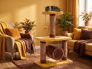 Amistar Royal Loft – Aire de jeux pour chat multi-niveaux moderne avec maisonnette tubulaire et griffoir en jute - Product Image 6