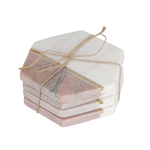 Dessous de verre géométriques en pierre de forme non agonale Tapis décoratif de table créatif et durable à 9 côtés pour tasses à thé et café - Product Image 6