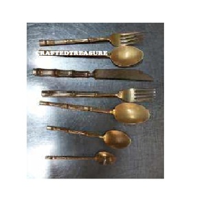 Cuillère en cuivre vintage Cuillère et couteau en cuivre de qualité supérieure-Couverts élégants pour couteaux de cuisine fine Élégance intemporelle pour manger - Product Image 1