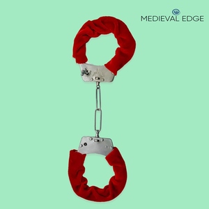 Menottes pour jeu de rôle dramatique, jouets sexuels BDSM, menottes de bondage réglables en peluche métallique, menottes de cheville pour couples - Product Image 6