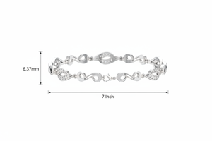 Pulsera de Cadena con Eslabones Infinitos Elegante de Oro de 14K y Diamantes Naturales para Mujer - Product Image 2