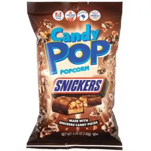 Cookie pop popcorn with pieces of milk Snickers chocolate candies 149g