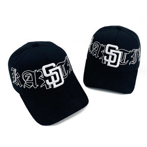 Vente en gros de casquette de baseball 5 panneaux en coton quantité minimale de commande bas personnalisé avec logo brodé personnalisé style sportif chapeau brodé à la main - Product Image 4