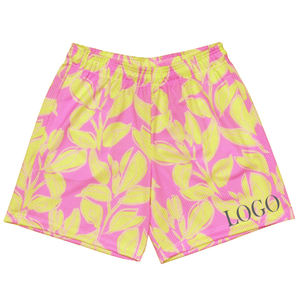 Pantalones cortos de malla de poliéster transpirables de secado rápido con logotipo personalizado unisex - Product Image 3