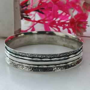 Brazalete de moda Vintage para mujer, chapado en plata 925, textura única de las Bahamas, brazalete apilable Spiner, latón Cristiano - Product Image 4