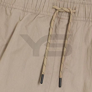 Short 100% coton pour hommes-Short respirant décontracté avec logo personnalisé-Short cargo solide à taille moyenne en non-tissé avec poches multiples à la mode - Product Image 5