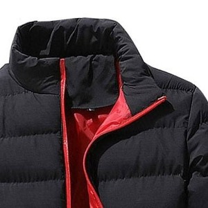 Veste matelassée légère en gros avec capuche pour homme, chaude, logo personnalisé, fermeture éclair, veste unie, taille plus, veste matelassée pour homme - Product Image 3