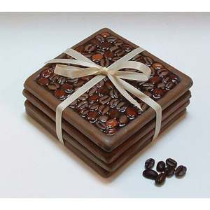 Posavasos de resina de diseño hecho a mano de lujo comestible con diseño chapado en oro extra premium a muy buenos precios - Product Image 3