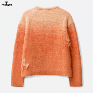 Pull à col rond personnalisable à impression frontale, vente chaude, hiver, anti-froissement, anti-boulochage, tricoté, séchage rapide, pull pour homme - Product Image 2