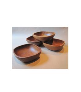 Juego de 4 cuencos para servir comida de diseño admirable, cuenco de madera hecho a mano de gran calidad para vajilla, cuenco para servir comida - Product Image 1