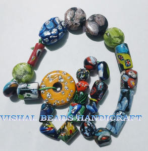 Perles en verre fusionné de Murano fabriquées à la main pour bracelet à breloques européen pour ornements, artisanat et accessoires - Product Image 2