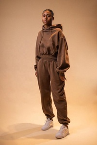 Nouvel ensemble personnalisé de sweat à capuche et de jogging en molleton, ensemble de vêtements de détente en coton mélangé, survêtement, logo personnalisé, coupe-vent en molleton - Product Image 4