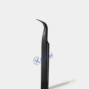Pince à épiler d'extension de cils à pointe de fibre, outils d'extension de cils longs et pointus incurvés, vente en gros - Product Image 1