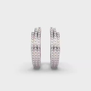 Pendientes de Diamantes Delicados Más Vendidos para Damas de Honor o para la Novia, Joyería Coordinada para Fiesta de Bodas de la India - Product Image 3