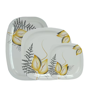 Plato cuadrado de estilo moderno de calidad de exportación súper melamina ecológica con esmalte multicolor para servir alimentos - Product Image 1