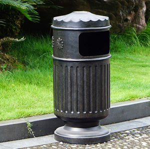 Weatherproof Heavy-Duty Galvanized Steel Garden Waste Trash Can Outdoor Waste <b>Burning</b> <b>Bin</b> Rustproof Available Wholesale Prices - Product Image 2