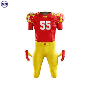 Uniforme de football américain léger 2023 avec conception respirante impression de logo personnalisé manches courtes-ensemble de haute qualité - Product Image 2