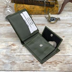 Portefeuille en cuir à deux volets pour hommes de la meilleure qualité WML-0099 style vintage court avec logo personnalisable vente chaude d'usine - Product Image 5