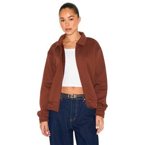 Vente en gros de sweat-shirt cardigan à fermeture éclair tendance pour femme avec logo personnalisé à manches longues pour l'hiver haut en coton polaire pour femme - Product Image 1