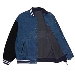 Veste de survêtement décontractée pour homme de qualité supérieure, coupe ajustée, personnalisable, vente en gros, veste de survêtement en jean pour homme, veste d'hiver - Product Image 2