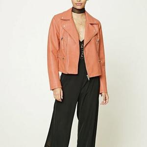 Vêtements populaires pour femmes Veste en cuir à fermeture éclair fine pour femmes Vente en gros Vestes en cuir à bas prix Meilleures ventes Vestes pour femmes - Product Image 2
