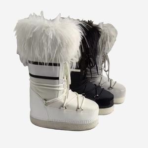 Bottes de neige Space Moon Fashion pour femme, nouvelle collection hiver 2026, épaisses et chaudes, avec fourrure, antidérapantes, doublure en peluche, chaussures pour femme - Product Image 2
