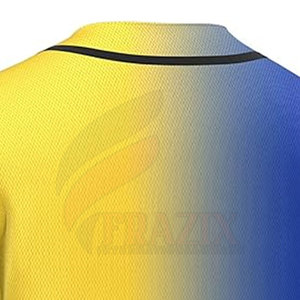 Nouveauté vêtements de sport nom personnalisé imprimé 100% polyester tissu meilleur prix maillot de baseball - Product Image 5