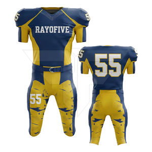 Uniforme de Fútbol Americano de Alta Calidad al Mejor Precio, Manga Corta, 100% Poliéster, Diseño con Logotipo Impreso Totalmente Personalizable - Product Image 3