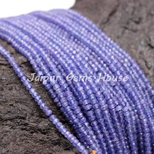 Nueva tendencia 3mm Micro facetado tanzanita Rondelle cuentas piedra de calidad Natural para uso en joyería - Product Image 2