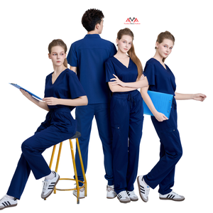 BEST SELLING <b>scrubs</b> <b>set</b> stylish nursing uniform medical lab coat white unisex private label hospital clothes FMF uniform OEM/ODM - Product Image 5