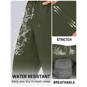 <b>High</b> Quality Material Solid Color 100% Cotton Knitted Men's Pants Casual OEM Service <b>Elastic</b> <b>Waist</b> Multi Pockets Men's <b>Trousers</b> - Product Image 3