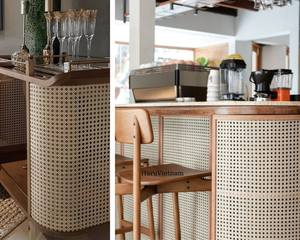 Vente en gros panier de suspension en rotin/lampes de lustre avec luminaires de décoration de maison tissés à la main/suspension en osier L - Product Image 6