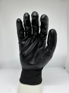 Gants de sécurité enduits de nitrile de calibre 13 Équipement de protection confortable pour la construction Alimentaire Revêtement en latex de nylon noir Norme EN388 - Product Image 3