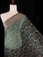 Dupatta en filet noir de haute qualité, durable, respirant, séchage rapide, léger, long, style pakistanais et indien, pour femmes, toutes saisons