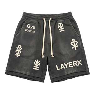 Shorts Bermuda Y2K Personalizados para Mujer, Corte Regular, Cintura Elástica, Cintura Alta, Estilo Hip Hop, Desgastados, Casuales de Gimnasio, Pedidos al por Mayor - Product Image 1